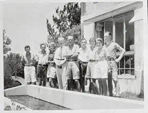 Bermuda Prints: Dr William Beebe with His Crew in Bermuda