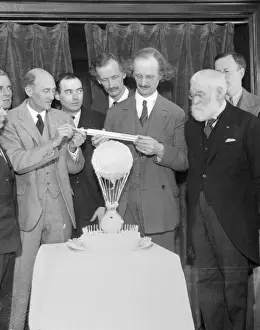 Robert Prints: Dr. William Beebe with Group of Aviation Notables