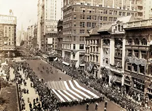 5th Avenue Prints: Draft Parade Going Up Fifth Avenue