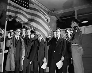 Oath Prints: Draftees Take an Oath