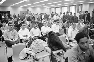 Draft Prints: Draftees Seated In Waiting Room