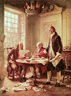 Drafting of the Declaration of Independence by Jean Leon Gerome Ferris