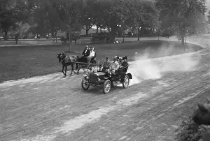 Cross Dresser Prints: Drag Race Between Horse/Buggy And Car