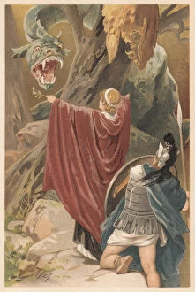 Images Dated 31st May 2017: The Dragon Guarding the Golden Fleece Against Jason, published 1897