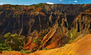 Hawaii Islands Gallery: Dramatic light on the Waimea Canyon Ridges and Spires. USA, Hawaii, Kauai, Waimea Canyon, landscape