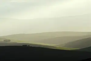 Farmhouse Prints: Dramatic Sky, East, Farm, Farmhouse, Fog, Greyton, Hill, Idyllic, Landscape, Majestic