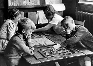 Board Game Prints: Draughts Club