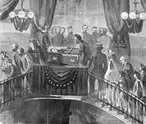 Tragedy Prints: Drawing of Abraham Lincoln Funeral
