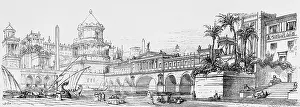 Ink Drawing Prints: Drawing of Ancient Alexandria