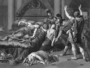 Crime Prints: Drawing of Cleopatra Death Scene