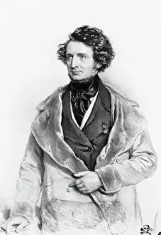 Hector Berlioz Prints: Drawing of Composer Hector Berlioz