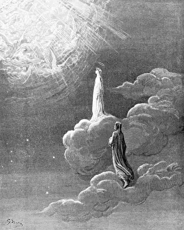 Drawing Depicting a Dante's Paradisio Scene