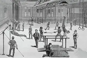 Endurance Prints: Drawing Depicting Patrons of an Outdoor Gymnasium