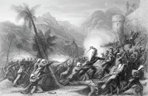 Town Scene Prints: Drawing Depicting The Sepoy Rebellion