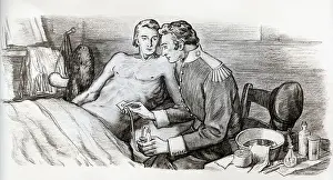 Stomach Prints: Drawing Of Doctor Experimenting on Stomach