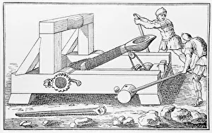 Catapult Prints: Drawing of an Early Catapult