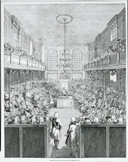 Drawing of the Early English House of Commons