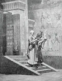 Drawing of Egyptians During Religious Ceremony