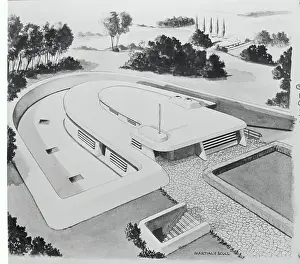 Robert C Prints: Drawing of a Futuristic House