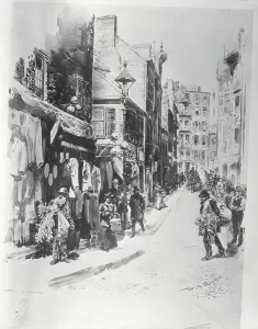 Boston Prints: Drawing of Jewish Ghetto
