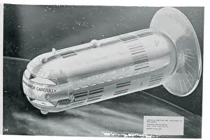 Drawing of a Manned Satellite Space Station