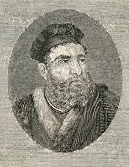 Drawing of Marco Polo Wearing Hat