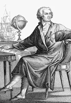 Mathematics Prints: Drawing of Mathematician Leonard Euler