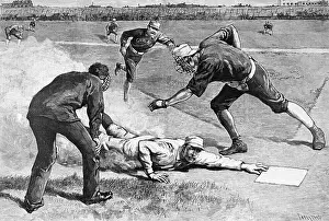 Sliding Prints: Drawing Of New York Chicago Ball Game