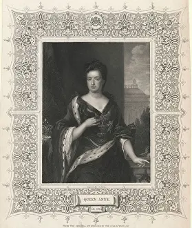 Anne Prints: Drawing of Queen Anne on Balcony