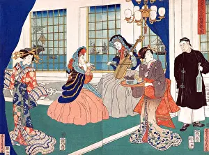 Grapes Prints: Drawing Room of a Foreign Business establishment