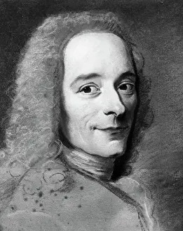 Voltaire Prints: Drawing Of Voiltaire By La Tour