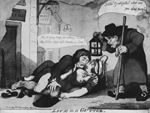 Prints of circa 1780: Love in a Gutter by Rowlandson. (Photo by Hulton Archive/Getty Images) Heritage Images Prints: Dreams Of Love