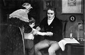 Maid Prints: Dr.Edward Jenner Vaccinating Young Boy