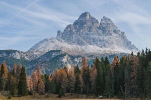 Drei Zinnen peaks or Tre Cime di Lavaredo, Drei Zinnen Nature Park, Dolomites, Province of South Tyrol, Italy