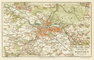 Dresden Prints: Dresden map 1895
