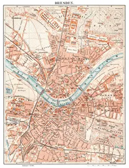 Dresden Prints: Dresden map 1895