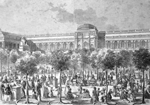 3 People Prints: The Dresden Zwinger, a palace in the German city of Dresden