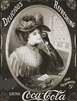 Coca-Cola レトロ広告 フレーム付き drink-coca-cola-ad-39208329.