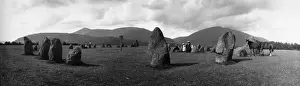 Prints of circa 1900: A circle of stones attributed to druids, near Keswick, in the English Lake District. (Photo by Alfred Hind Robinson/A H Robinson/Getty Images) Alfred Hind Robinson (1864-1950) Prints: Druids Circle