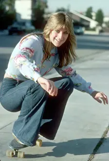 Drummer Sandy West of the rock band The Runaways