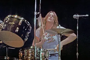Drummer Sandy West of the rock band The Runaways