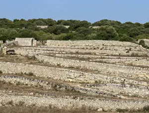 Dry stone walls, natural stone, Es Migjorn Gran, Minorca, Balearic Islands, Spain