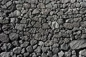 Images Dated 17th December 2012: Dry wall constructed from individually stacked lava rocks, typical feature of Lanzarote