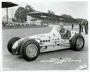Duane Carter in Car at Indianapolis Motor Speedway
