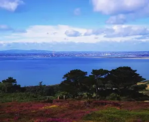 Dublin bay, from Howth Head towards Dublin City, County Dublin, Ireland
