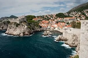 Images Dated 10th September 2013: Dubrovnik castle and old harbour, Croatia