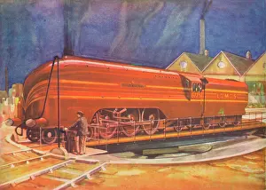 Camden Prints: Duchess of Gloucester, L.M.S. on the Turntable, Camden Town, 1940