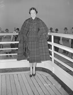 Duchess of Windsor Posing on Ship Deck