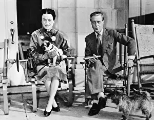 Duke and Duchess of Windsor Sitting Outside