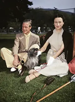 Wallis Prints: Duke and Dutchess Relaxing with Dog